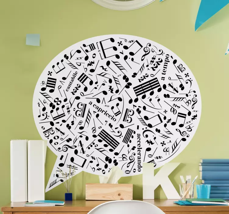 Musical Note Patterns music sticker - TenStickers