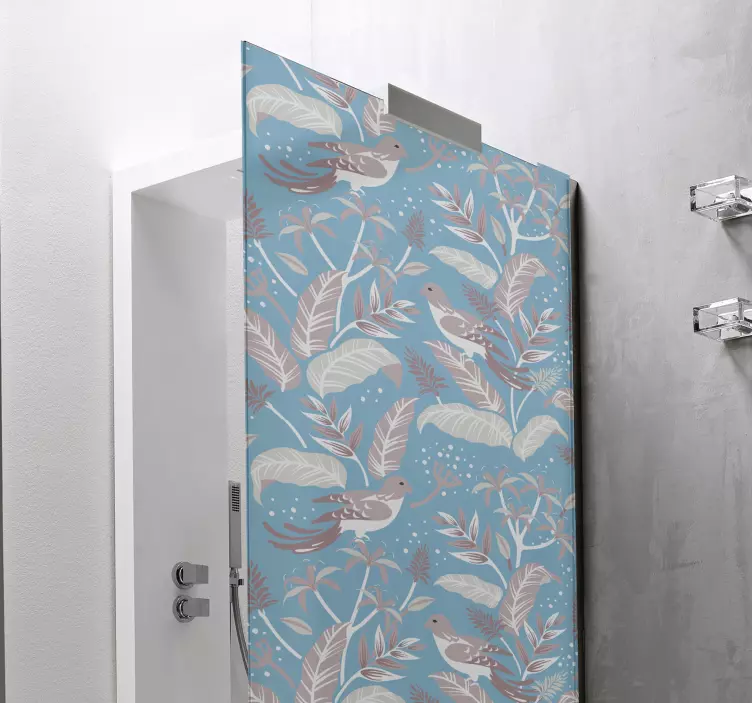Nature Inspired Design shower screen sticker - TenStickers