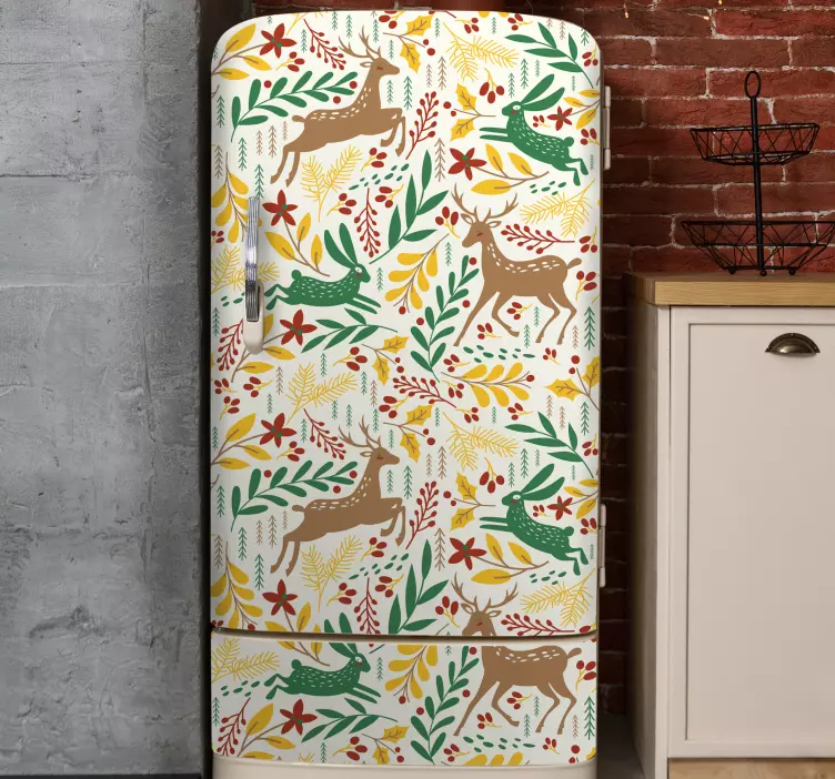 Nature Inspired Motifs fridge sticker - TenStickers