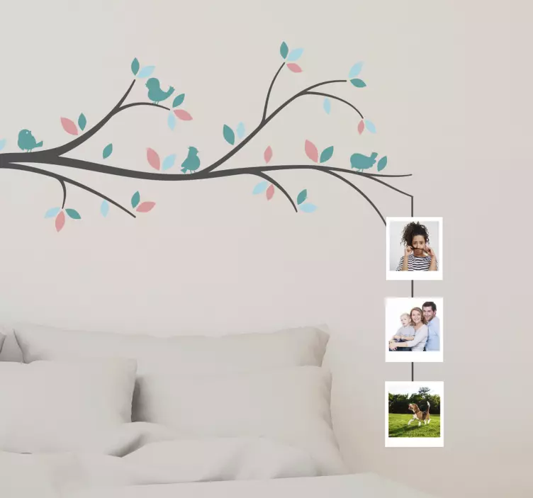 Nature wall sticker birds on branch - TenStickers