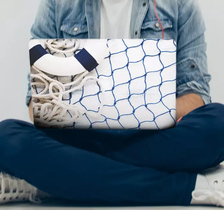Nautical Themed Elements laptop skin - TenStickers