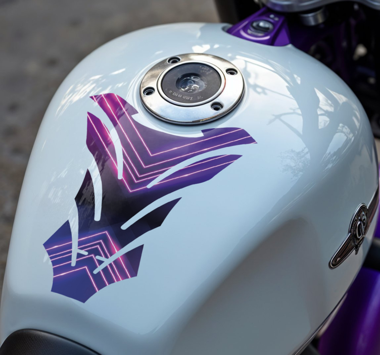 Neon motorbike sticker - TenStickers