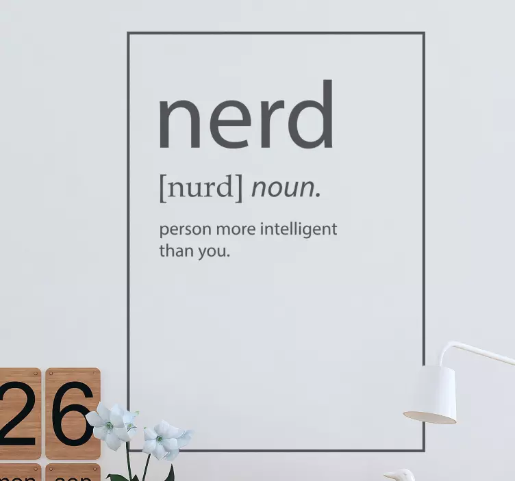 Nerd Definition Wall Sticker - TenStickers