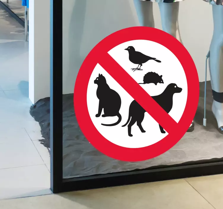 No Entry Pet Sign Sticker - TenStickers