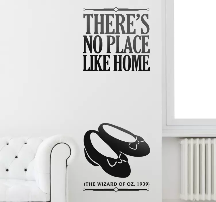 No Place Like Home wall text sticker - TenStickers