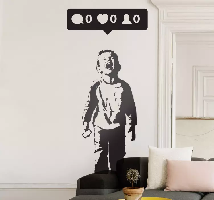 Nobody Likes Me Banksy wall art sticker - TenStickers
