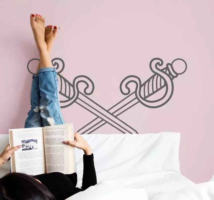 Object sticker intersecting blades design - TenStickers