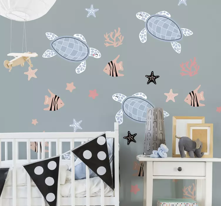 Ocean Creatures Decor petsticker - TenStickers