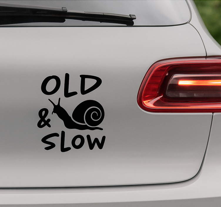 Car sticker old and slow snail - TenStickers