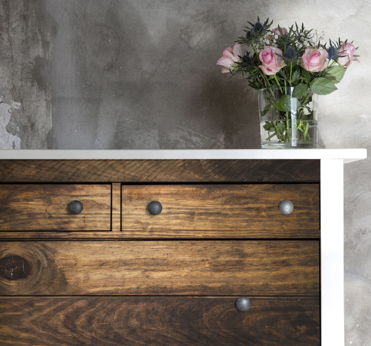 Old Wooden Effect vinyl wrap furniture - TenStickers