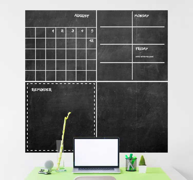Organizer chalkboard wall sticker - TenStickers