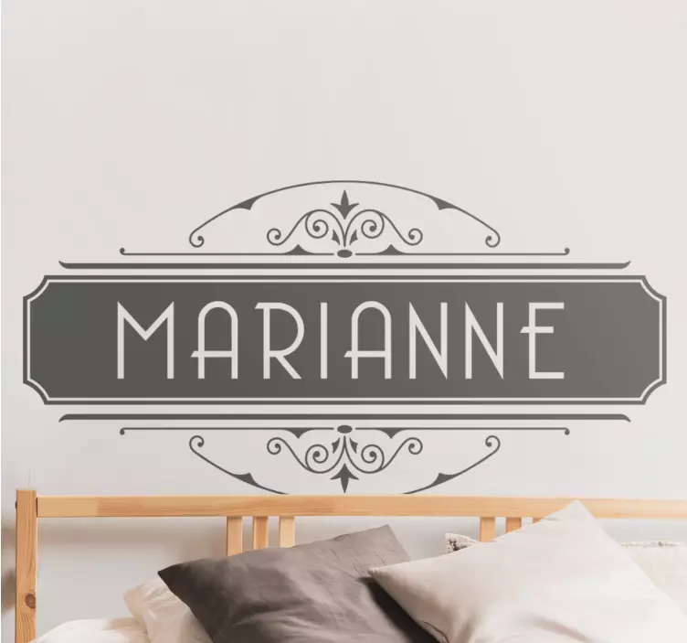 Ornamental personalized name sticker - TenStickers