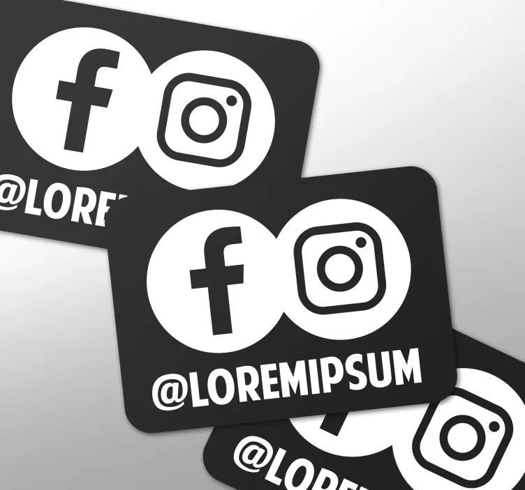 Pack of custom Facebook and Instagram sticker - TenStickers