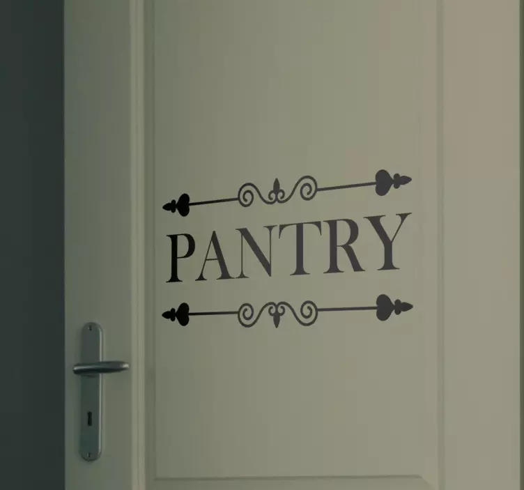 Pantry sign text sticker for doors - TenStickers