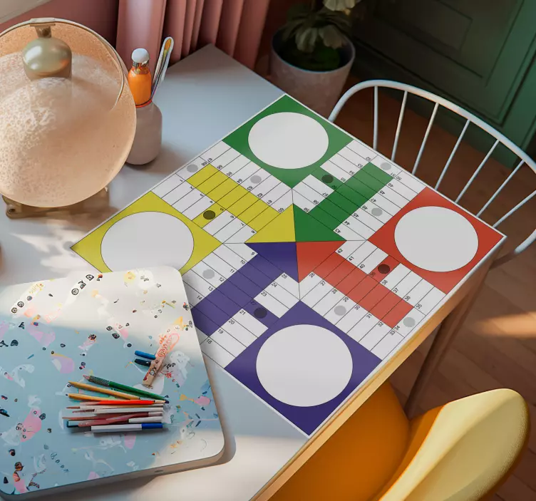 parcheesi game furniture sticker - TenStickers