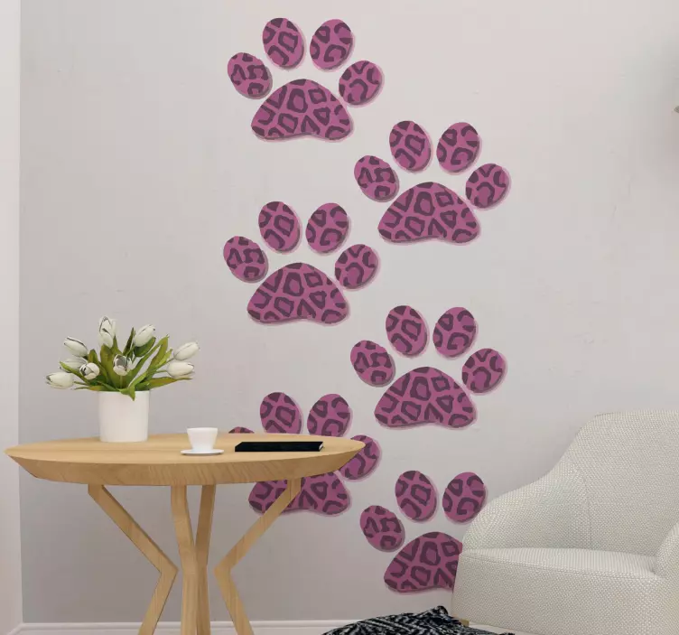 Paw Print Style wall sticker - TenStickers