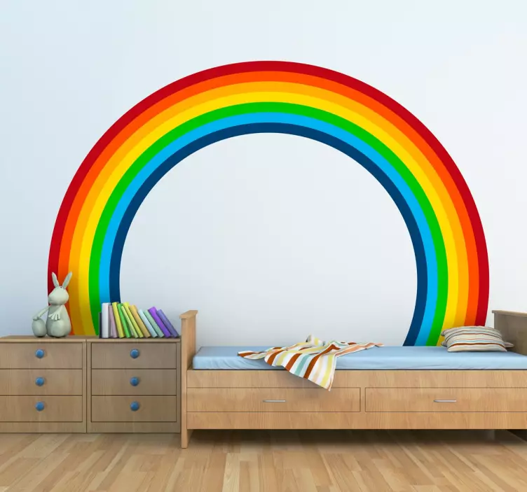 Perfect rainbow wall sticker for kids - TenStickers