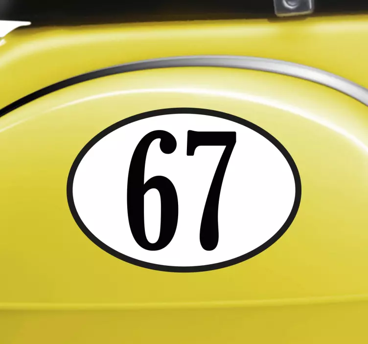 Personalised Number Motorbike Sticker - TenStickers