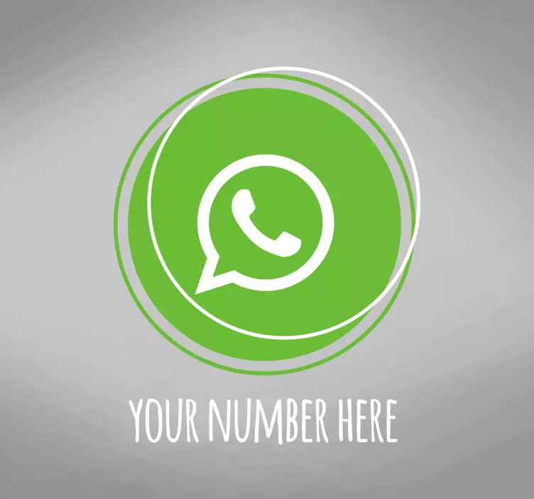 Personalised Whatsapp Logo window sticker - TenStickers