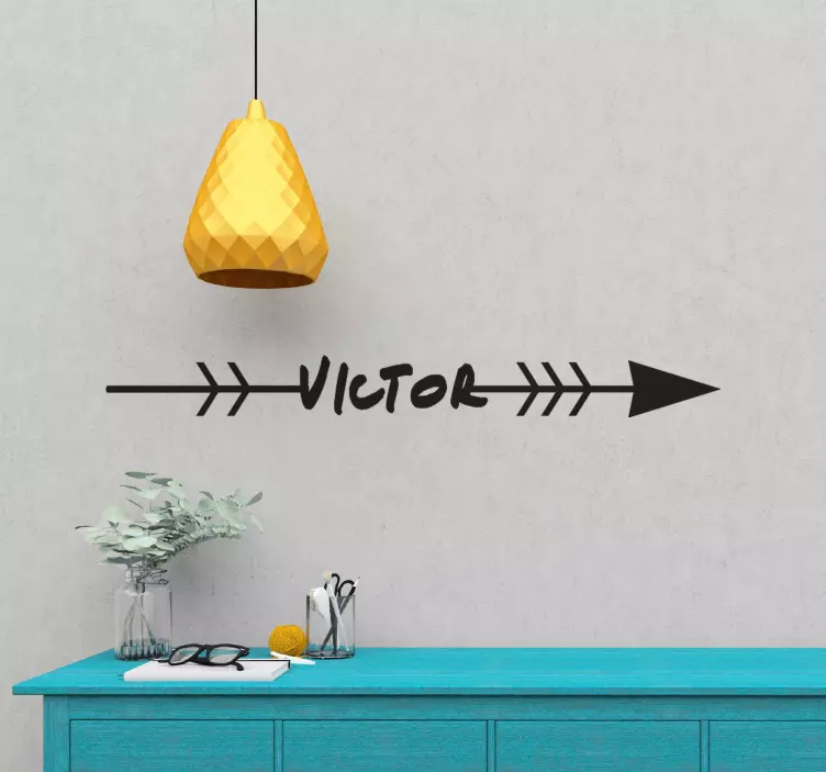 Personalized Arrow Direction quote wall sticker - TenStickers