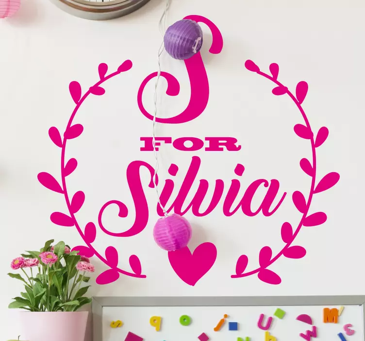 Personalized Name Design quote wall sticker - TenStickers