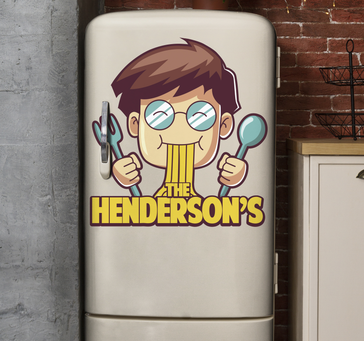 personalized yummy sticker refrigerator - TenStickers