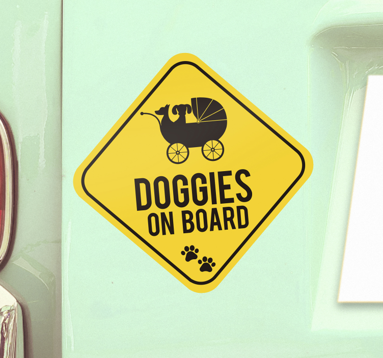 Pet sign design baby on board sticker - TenStickers