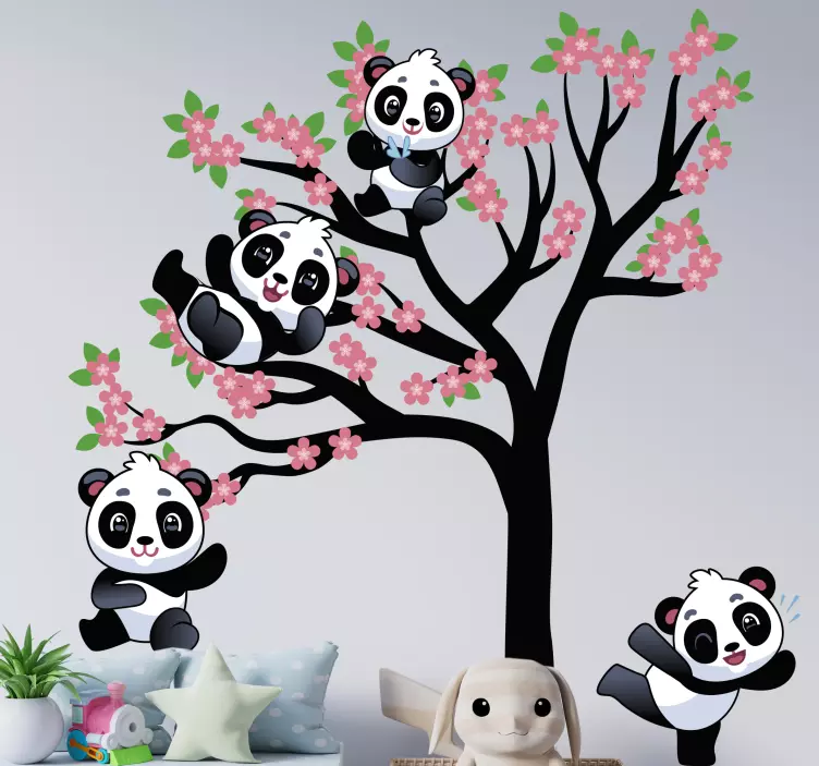 Pet sticker playful panda designs - TenStickers