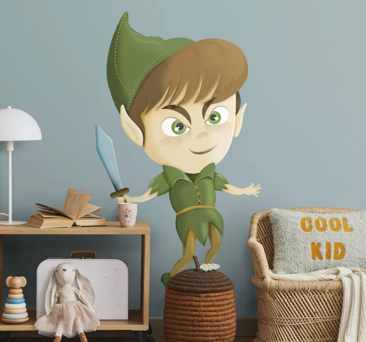 Peter Pan Kids Sticker - TenStickers