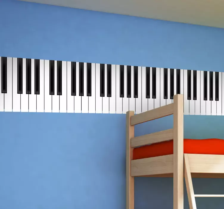 Piano keyboard design music wall sticker for kids - TenStickers