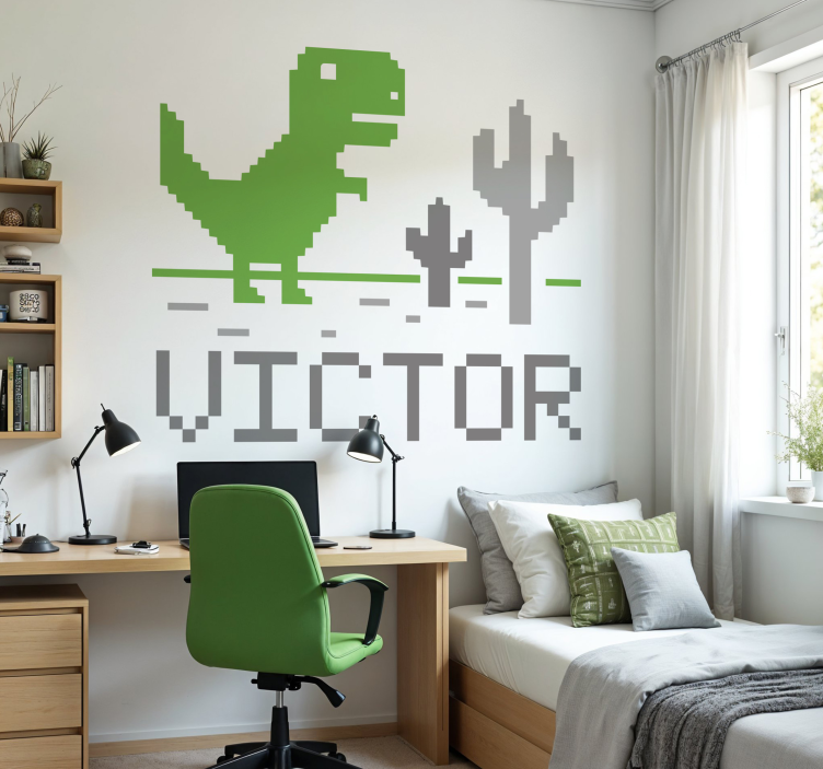 Pixel game wall sticker - TenStickers