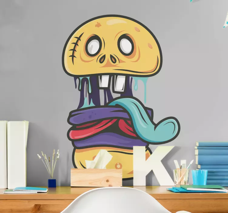 Playful Cartoon Monster wall sticker for kids - TenStickers