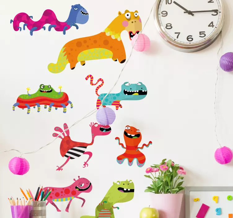 Playful Monster Collection wall sticker for kids - TenStickers