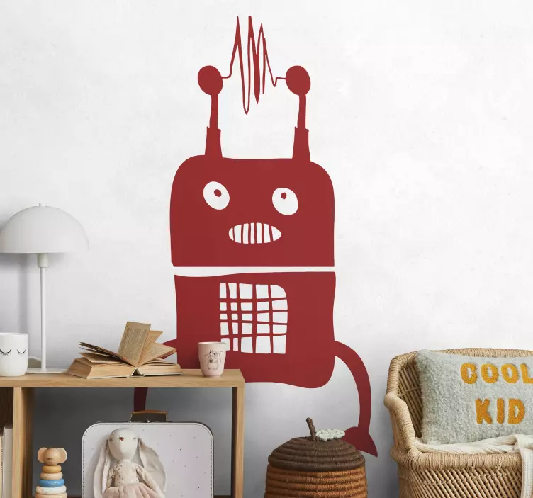 Playful Robot Figure wall sticker for kids - TenStickers