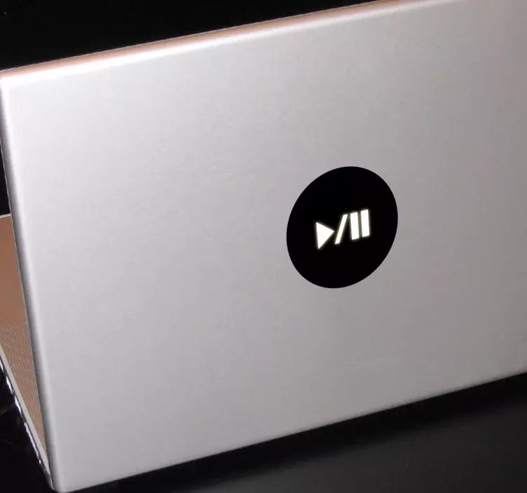 Play/Pause button for laptop decoration dj sticker - TenStickers