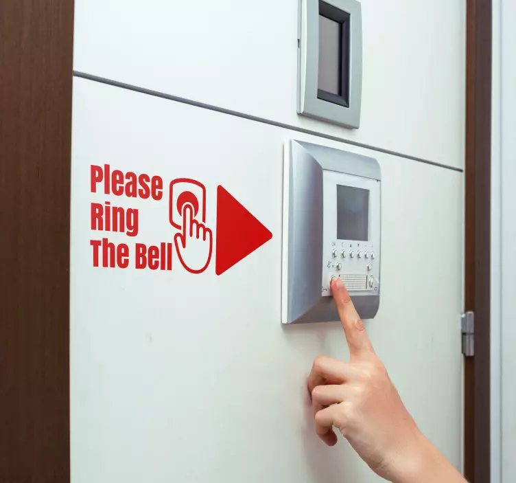 Please ring the bell vinyl sign - TenStickers