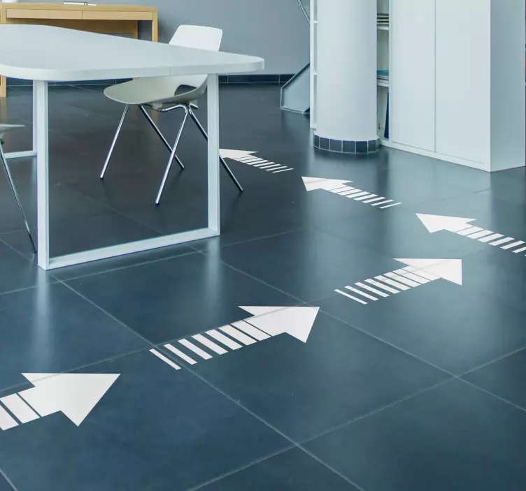 Pointing arrows floor sticker - TenStickers