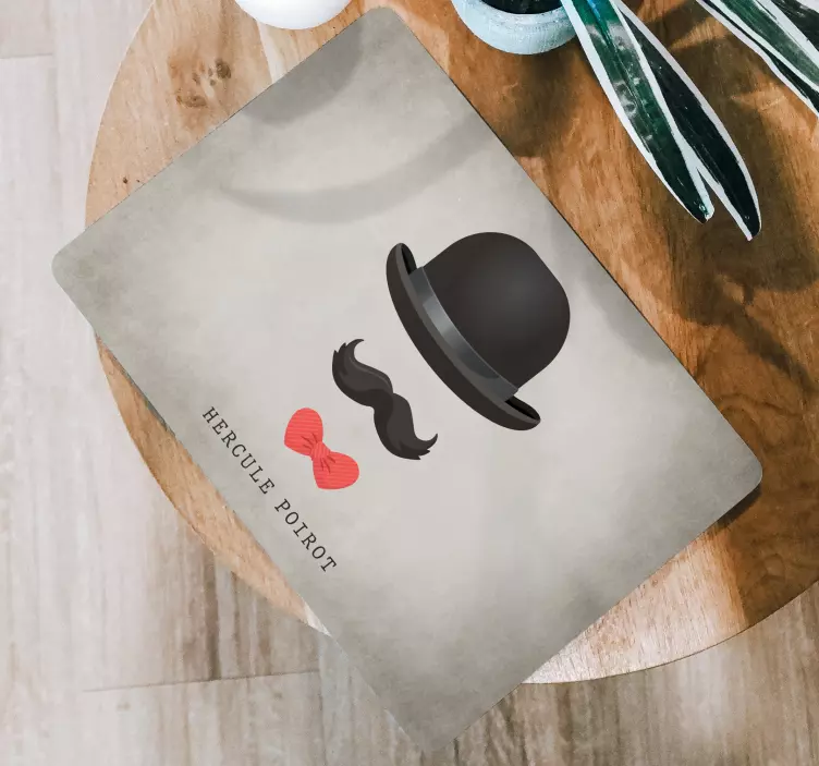 Poirot Iconic laptop vinyl skin decal - TenStickers
