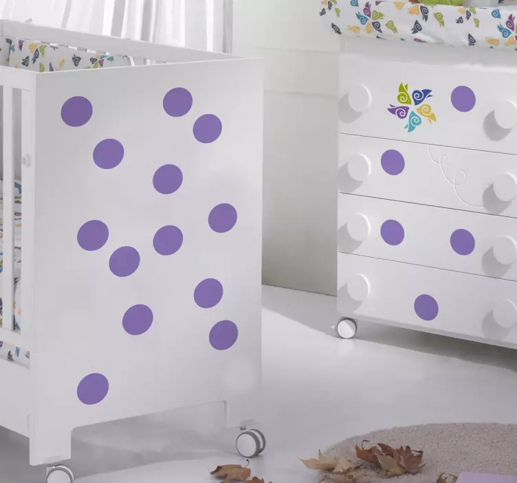 Polka dots kids wall sticker - TenStickers