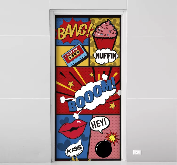 Pop art door sticker - TenStickers