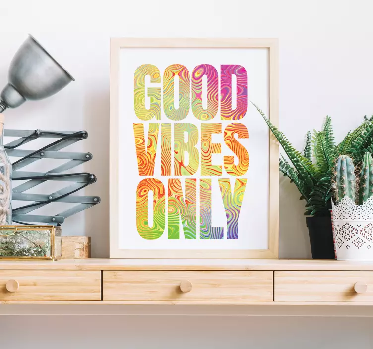 Positive Energy Only quote wall sticker - TenStickers