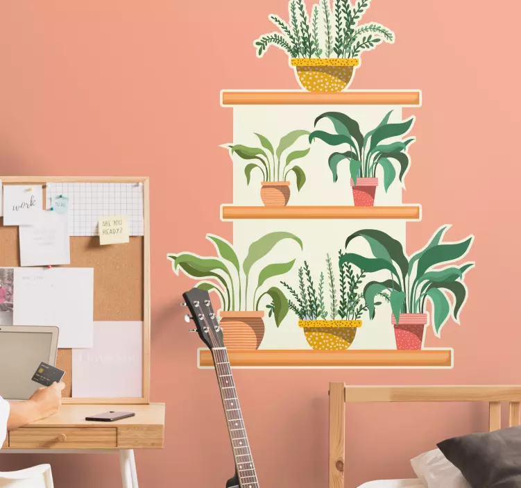 Potted Foliage Arrangement plant sticker - TenStickers