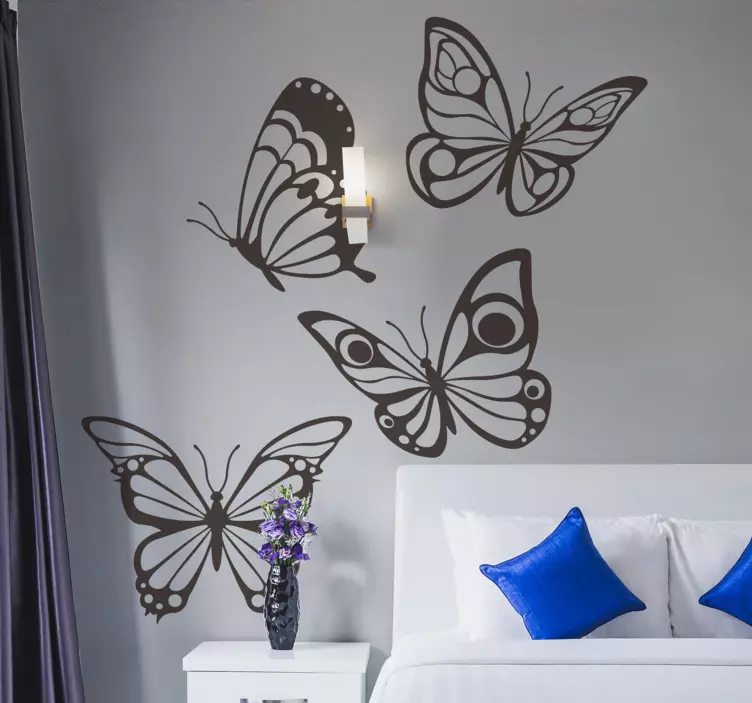 Pretty design butterfly wall sticker - TenStickers