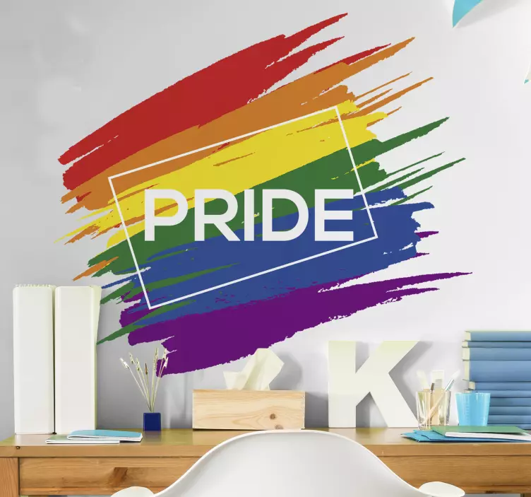Pride celebration colors holiday sticker - TenStickers
