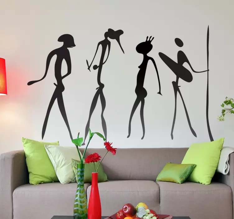 Primitive Figures Wall Stickers - TenStickers