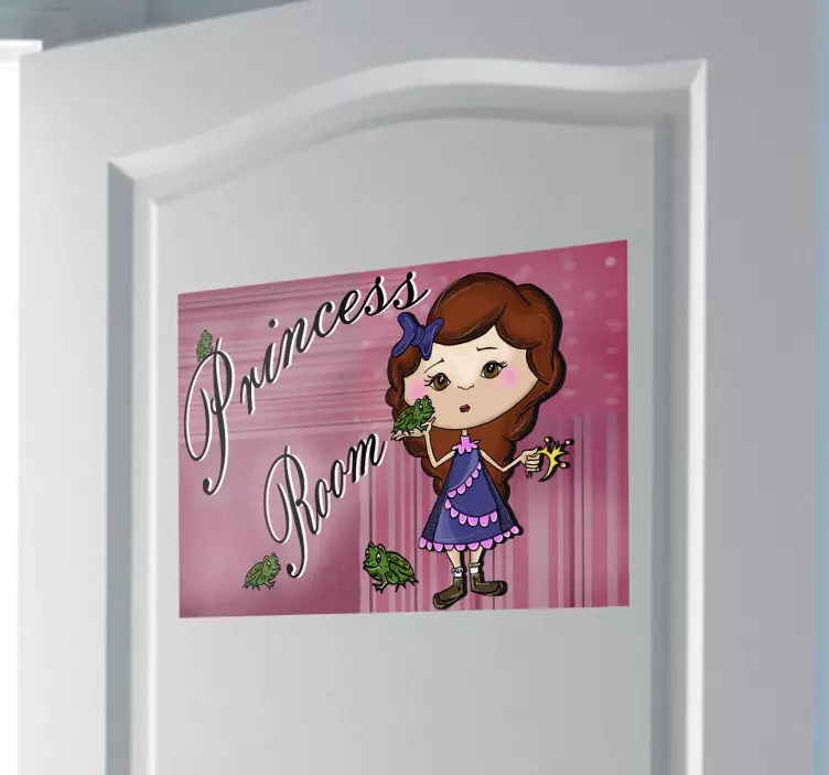 Princess Room Decor door sticker - TenStickers