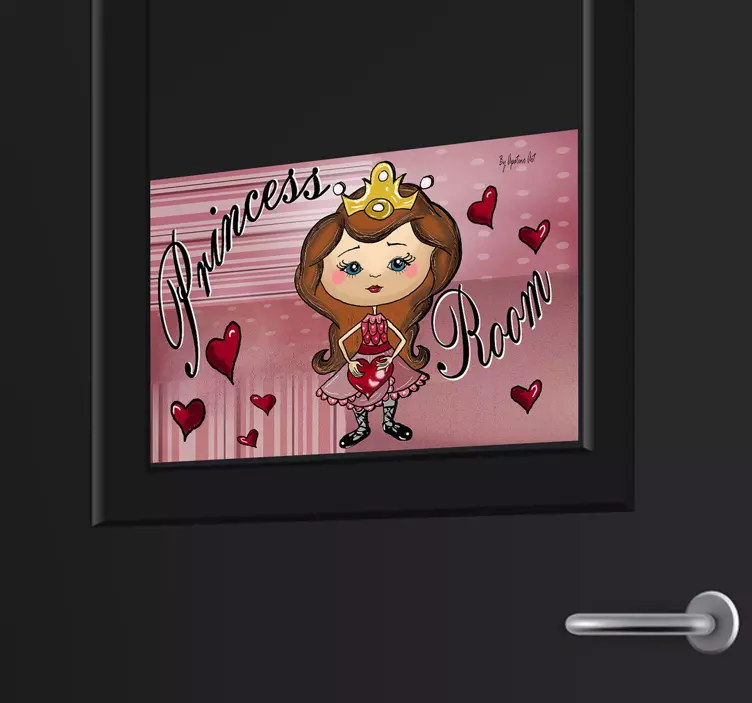 Princess Room Sign door sticker - TenStickers
