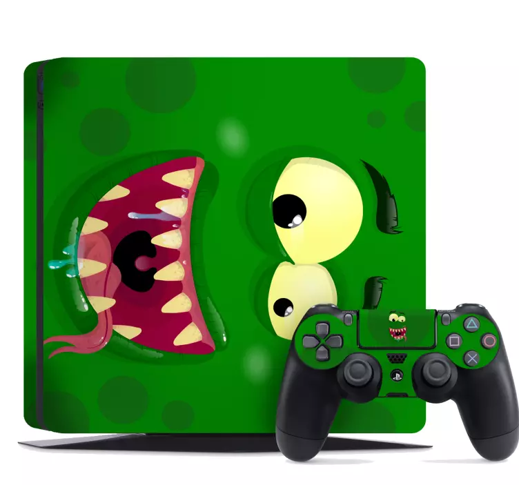 Ps4 skin green monster design - TenStickers