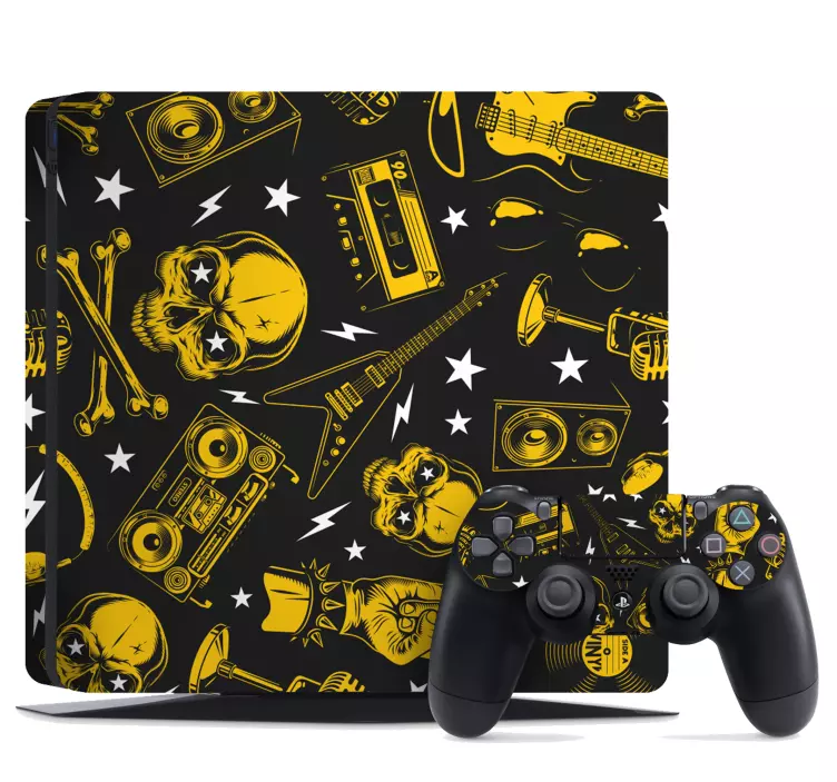 Ps4 skin skulls and guitars - TenStickers