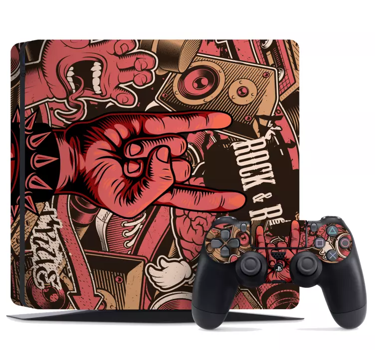 Ps4 skin with rock and roll spirit - TenStickers